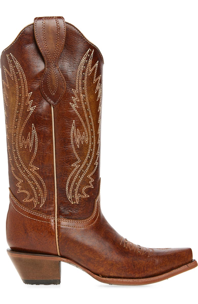 CIRCLE G Stud Embroidered Western Boot, Alternate, color,