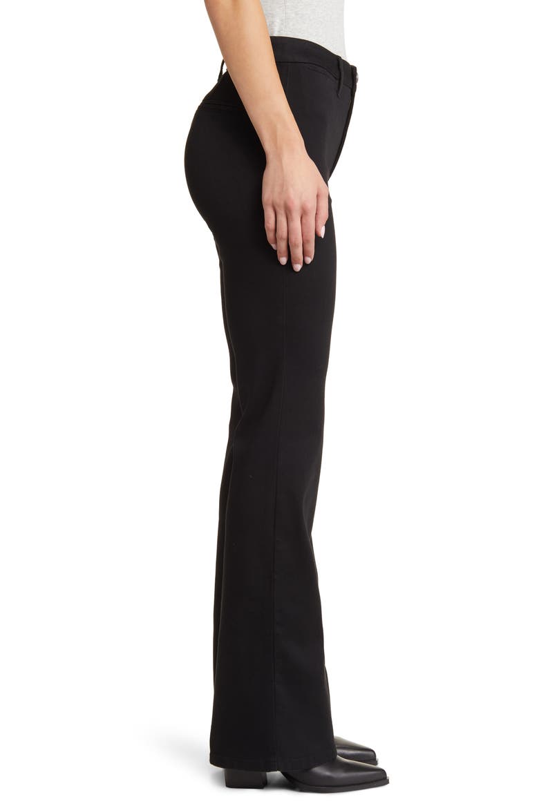High Waist Slim Bootcut Trouser Jeans, Alternate, color, BLACK