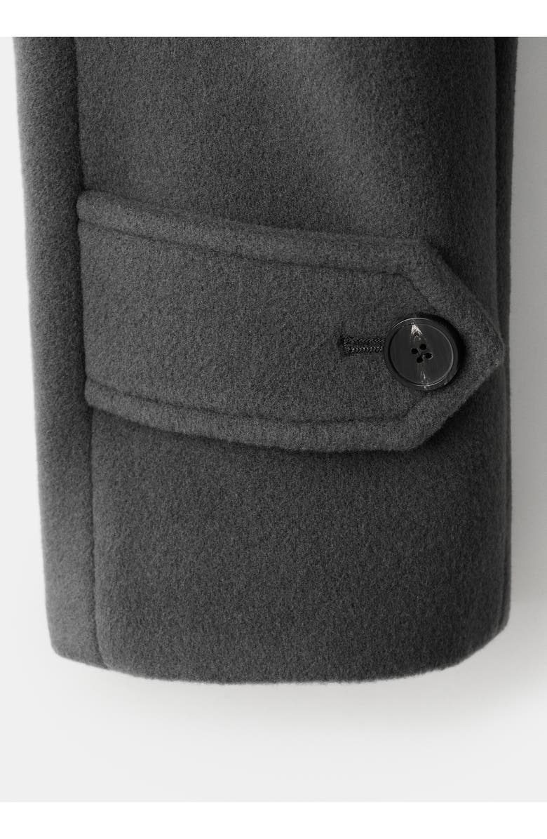 MANGO Belted Virgin Wool Blend Coat, Alternate, color, Grey