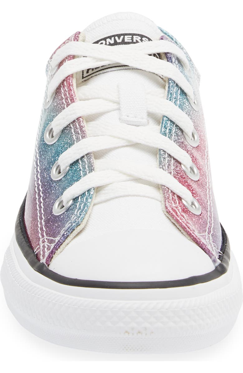 Converse Chuck Taylor<sup>®</sup> All Star<sup>®</sup> Ox Rainbow Glitter Sneaker, Alternate, color,