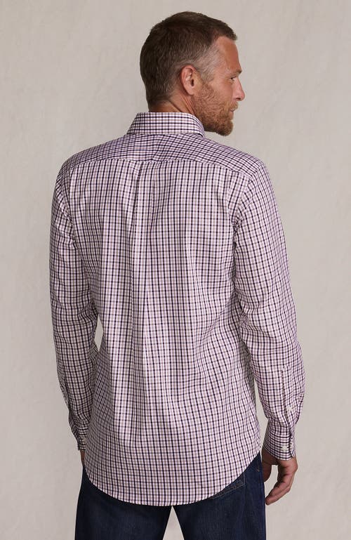 Lands' End Traditional Fit Solid No Iron Supima Pinpoint Buttondown Collar Dress Shirt In Neutral
