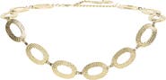 Vince Camuto Hammered Oval Chain Belt