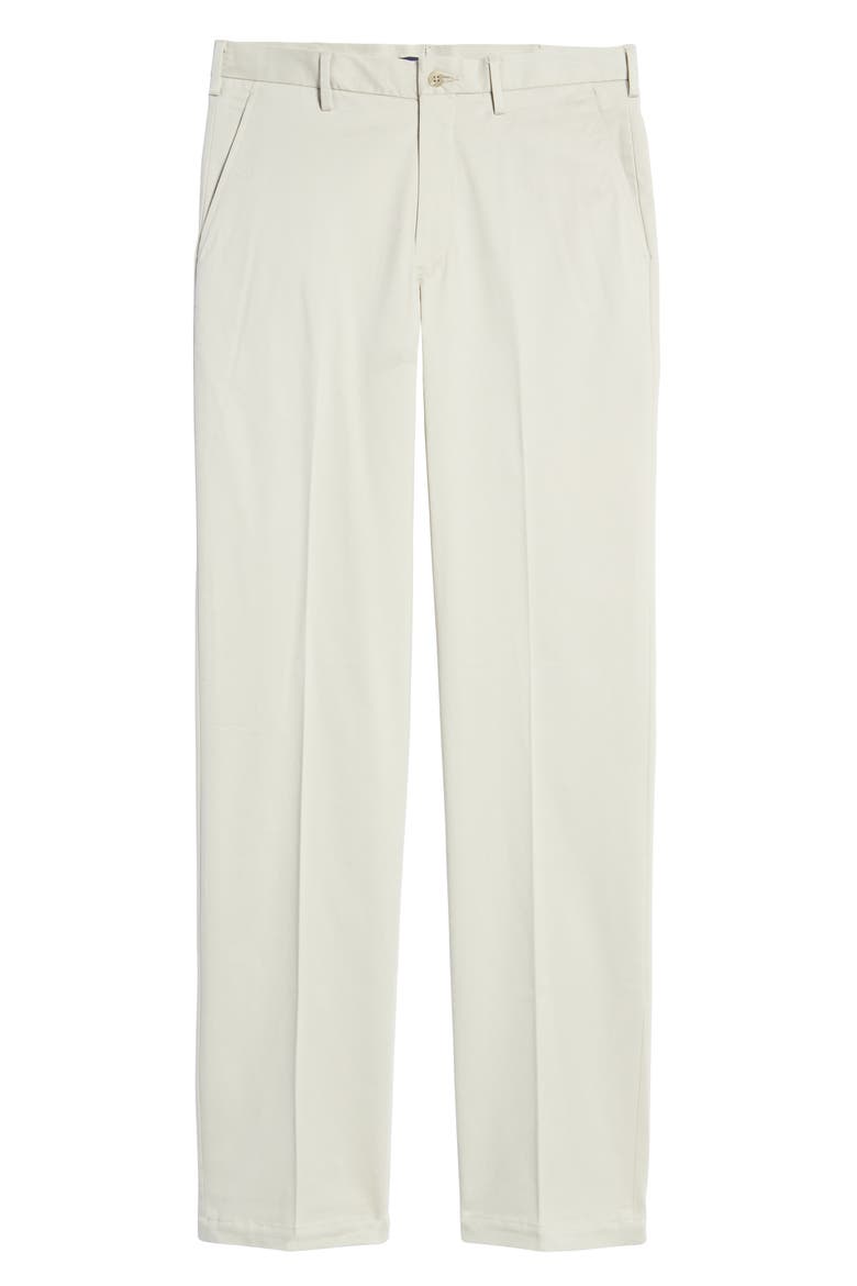 Stretch Cotton Flat Front Pants, Alternate, color, STONE