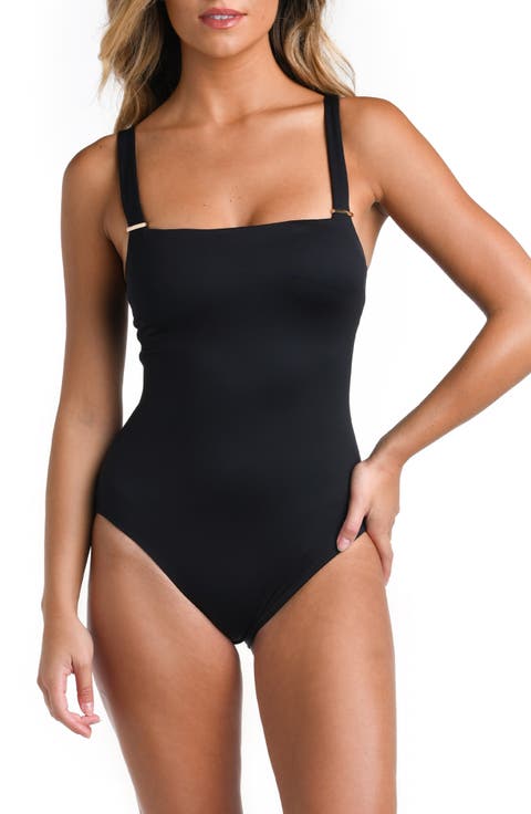 Square Neck One-Piece Swimsuit