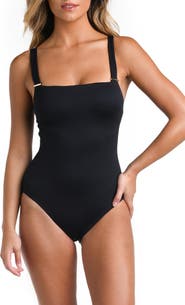 La Blanca Square Neck One-Piece Swimsuit