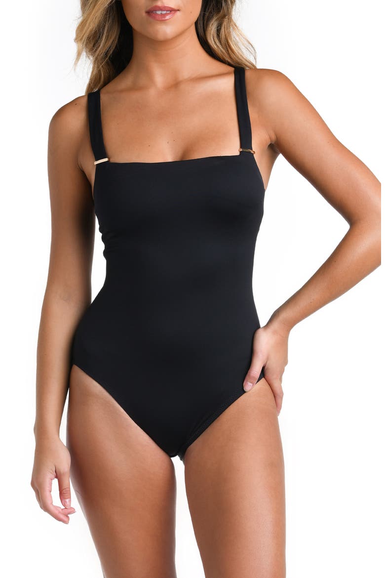 Square Neck One-Piece Swimsuit video