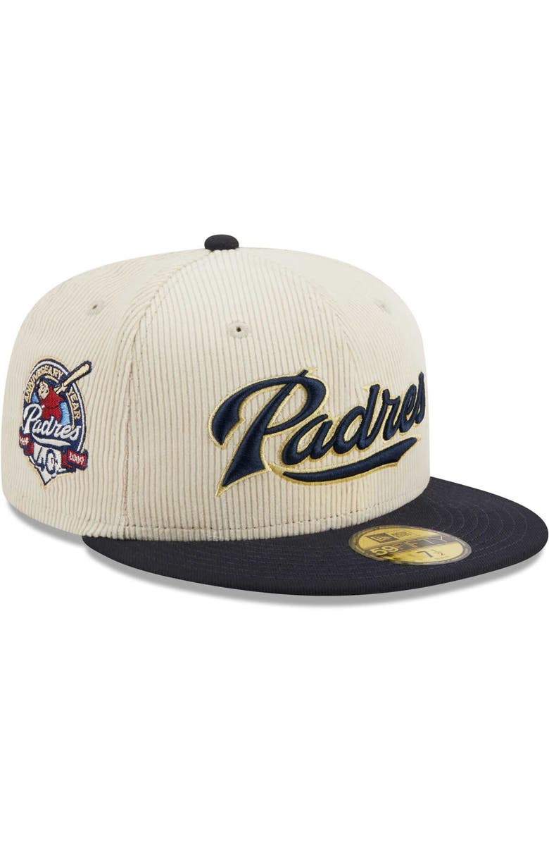 New Era Men's New Era White San Diego Padres  Corduroy Classic 59FIFTY Fitted Hat, Main, color, 