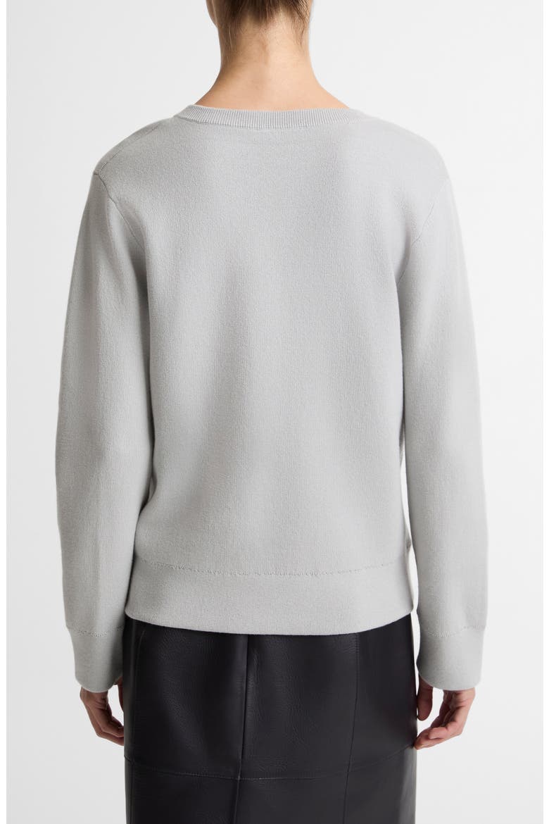 Double Face V-Neck Sweater, Alternate, color, PALE TIDE
