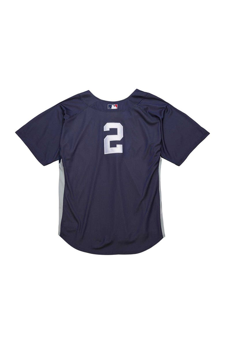 Men's Mitchell & Ness Derek Jeter Navy New York Yankees Authentic Batting Practice Jersey, Alternate, color, Navy
