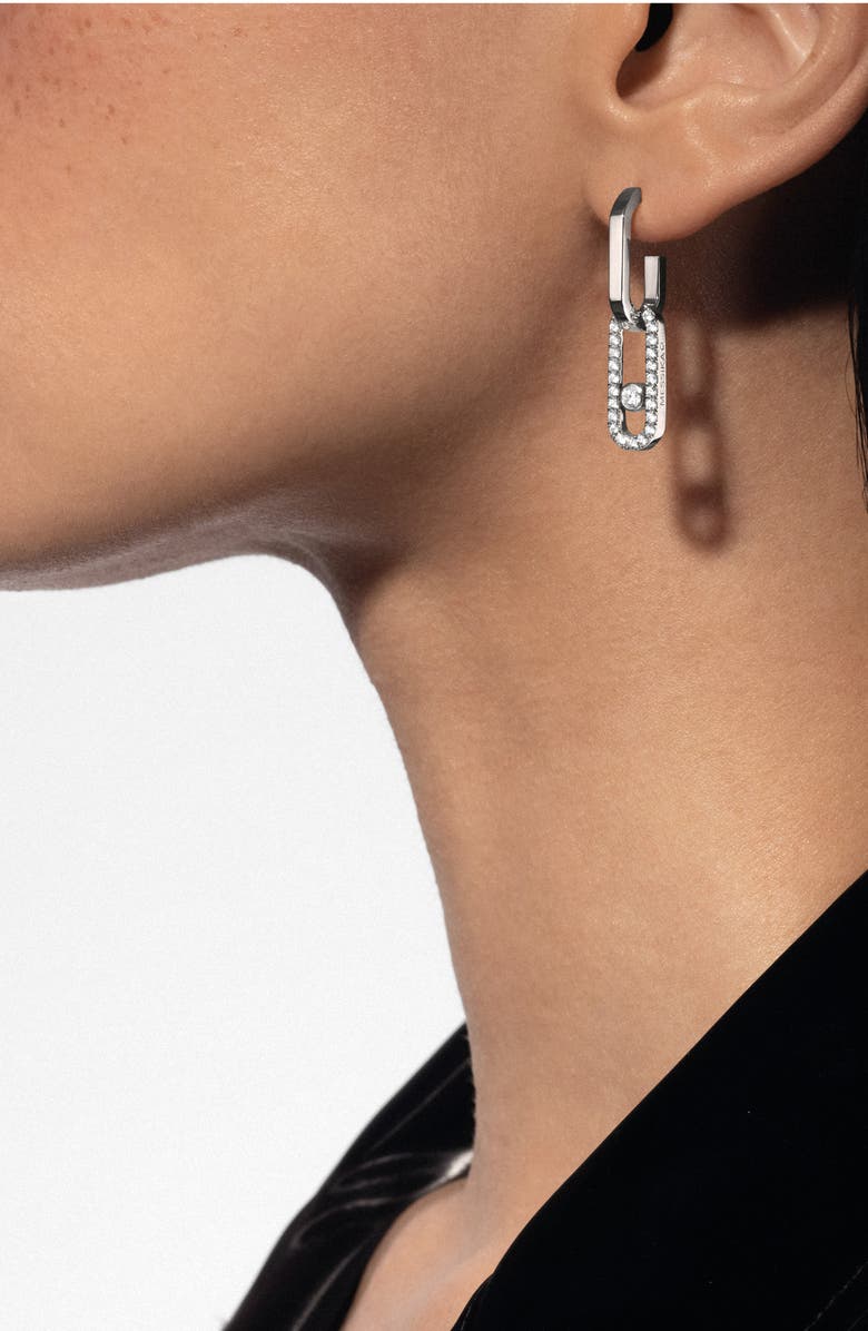 Messika Move Link Diamond Drop Earrings, Alternate, color, 