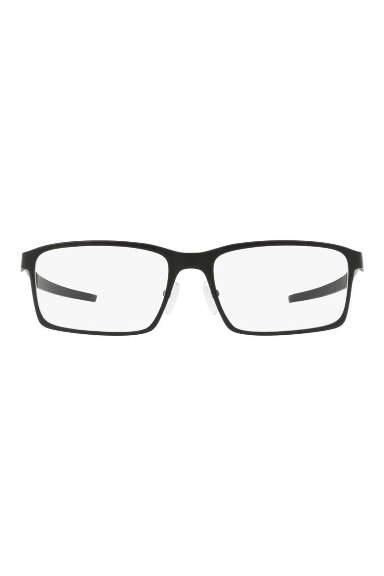 Base Plane 54mm Rectangular Optical Glasses, Main, color, SATIN BLACK