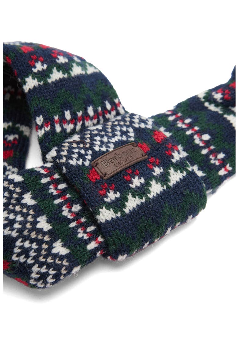 Marlow Fair Isle Dog Scarf, Alternate, color, NAVY FESTIVE