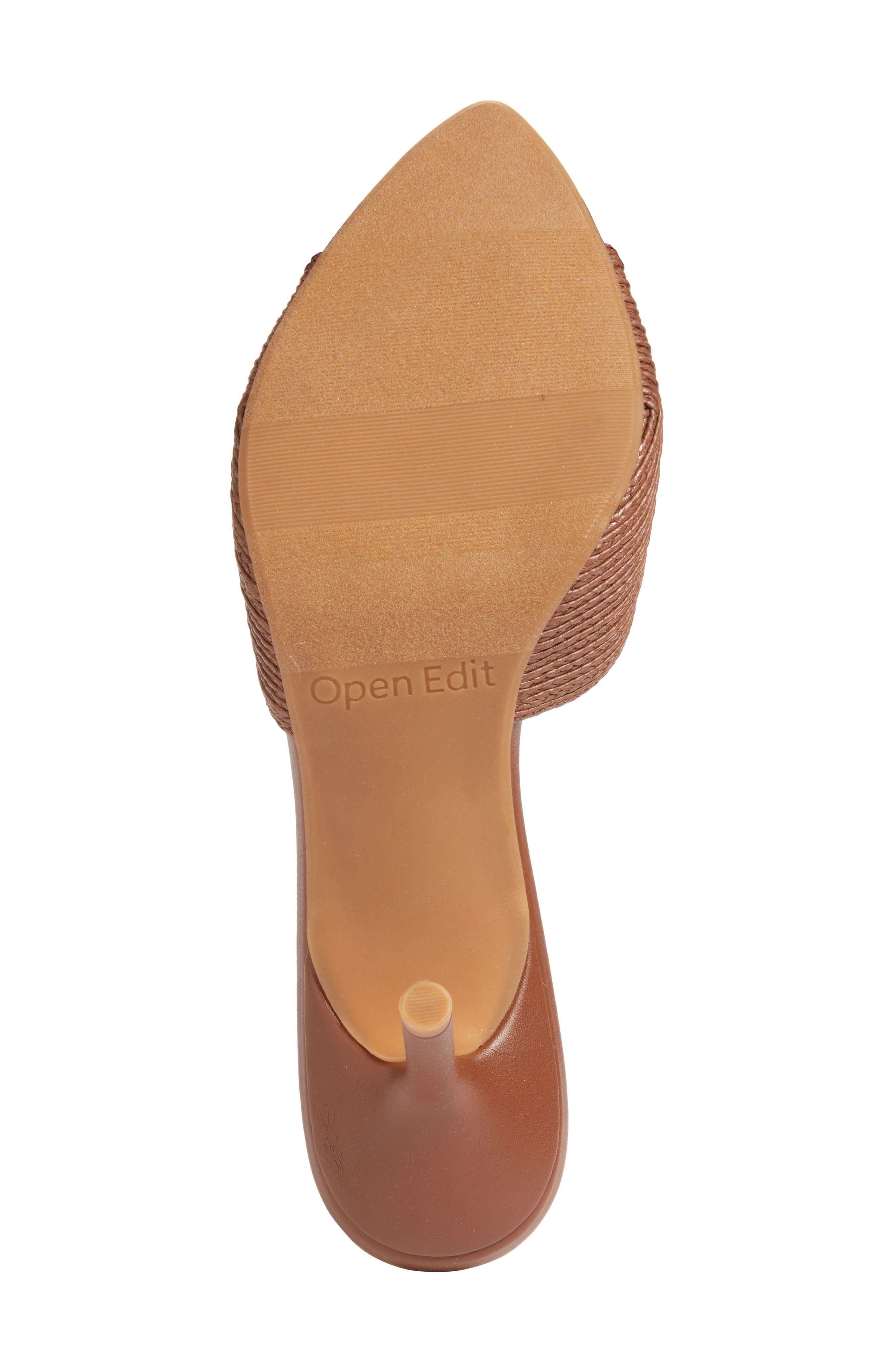 Open Edit Micah Heeled Sandal, Alternate, color, Brown Russet