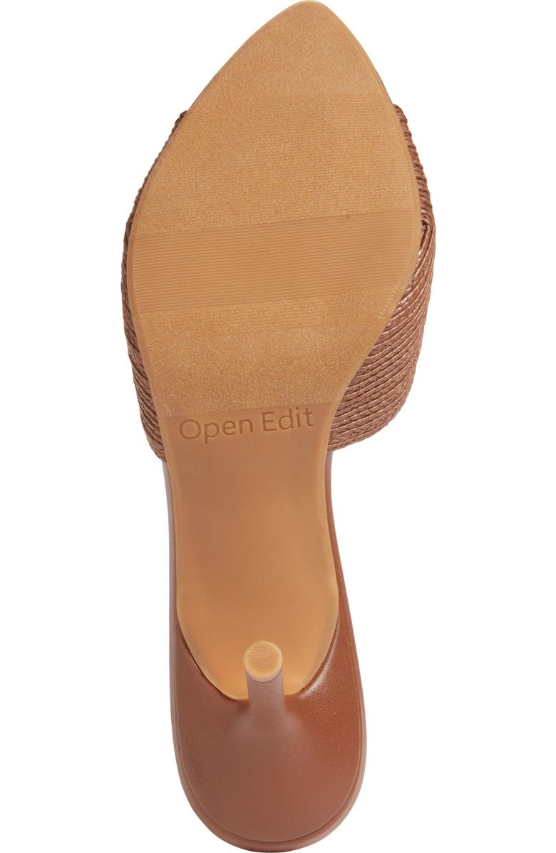 Open Edit Micah Heeled Sandal, Alternate, color, Brown Russet