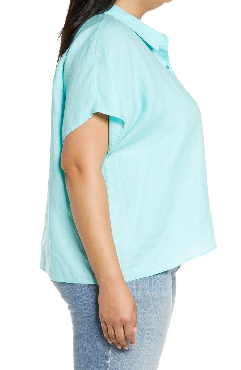 Eileen Fisher Organic Linen Shirt, Alternate, color,