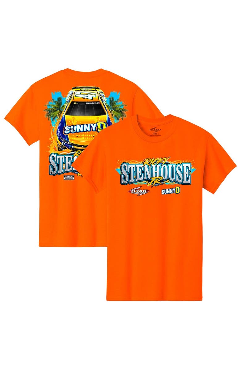 E2 APPAREL Men's Orange Ricky Stenhouse Jr. Sunny D Car T-Shirt, Alternate, color, Orange