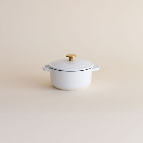 0.5 Quart Micro  Dutch Oven - White