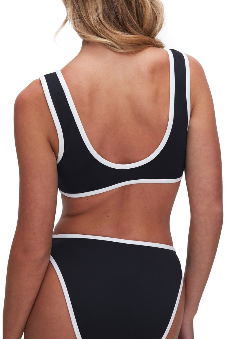 Varsity Support Crop Bikini Top, Alternate, color, BLACK001
