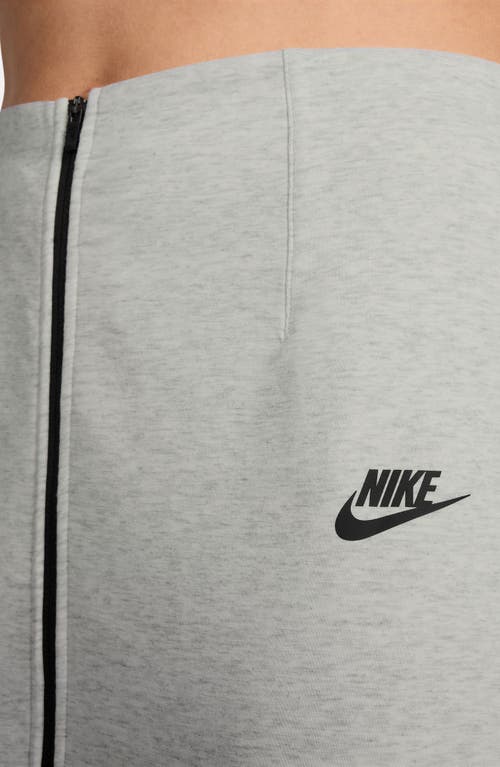 Nike Tech Fleece Maxi Skirt In Light Grey Heather/black