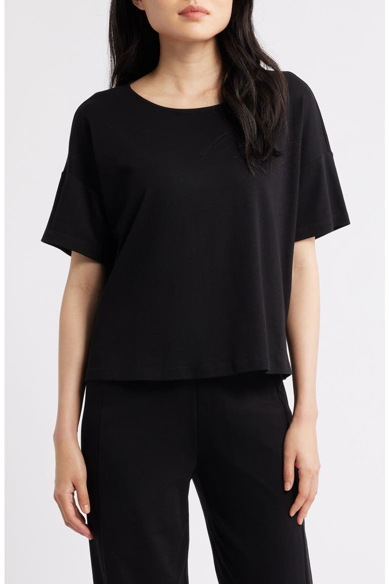 Boxy Organic Cotton T-Shirt, Main, color, BLACK
