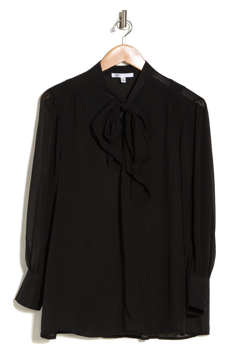 DR2 by Daniel Rainn DANIEL RAINN Tie Neck Long Sleeve Blouse, Alternate, color,