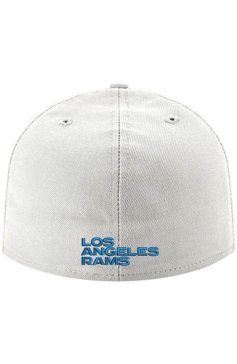 New Era Men's New Era White Los Angeles Rams Omaha 59FIFTY Fitted Hat, Alternate, color,