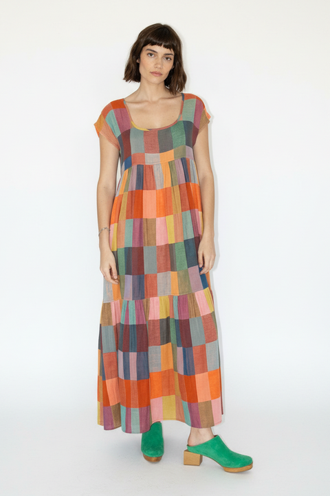 LouLou Tiered Low Scoop Maxidress