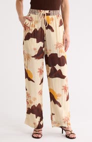 DRESS TO Drawstring Waist Wide Leg Pants