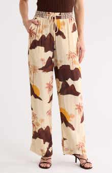 DRESS TO Drawstring Waist Wide Leg Pants