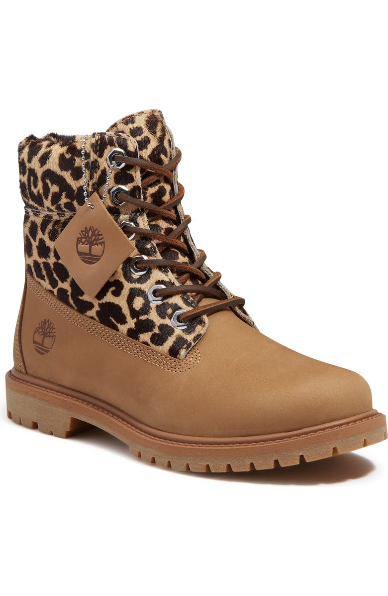 Timberland Premium Genuine Calf Hair 6-Inch Waterproof Boot, Main, color, Medium Beige Nubuck