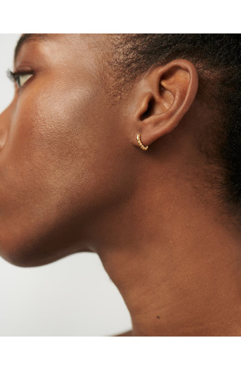 Missoma Twisted Huggie Hoop Earrings, Alternate, color, 