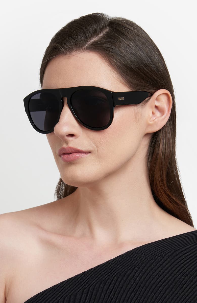 Moschino 58mm Pilot Sunglasses, Alternate, color,