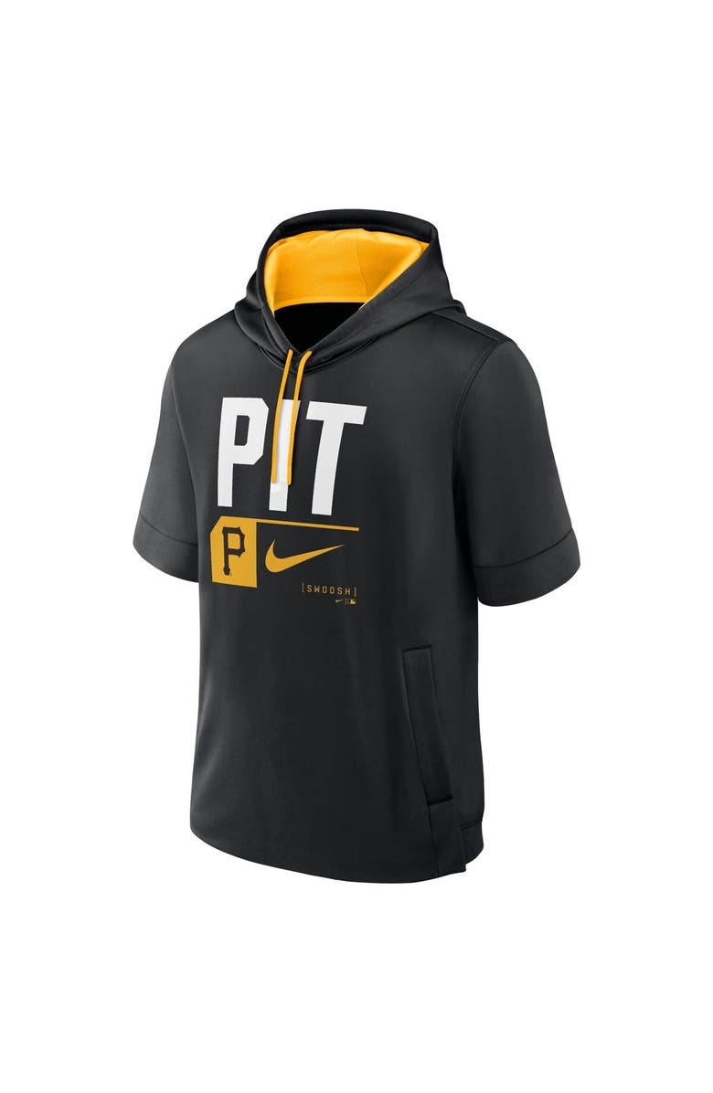 Nike Men's Nike Black Pittsburgh Pirates Tri Code Lockup Short Sleeve Pullover Hoodie, Alternate, color, Black