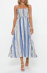 PS by Cupshe Stripe Sleeveless Midi Dress