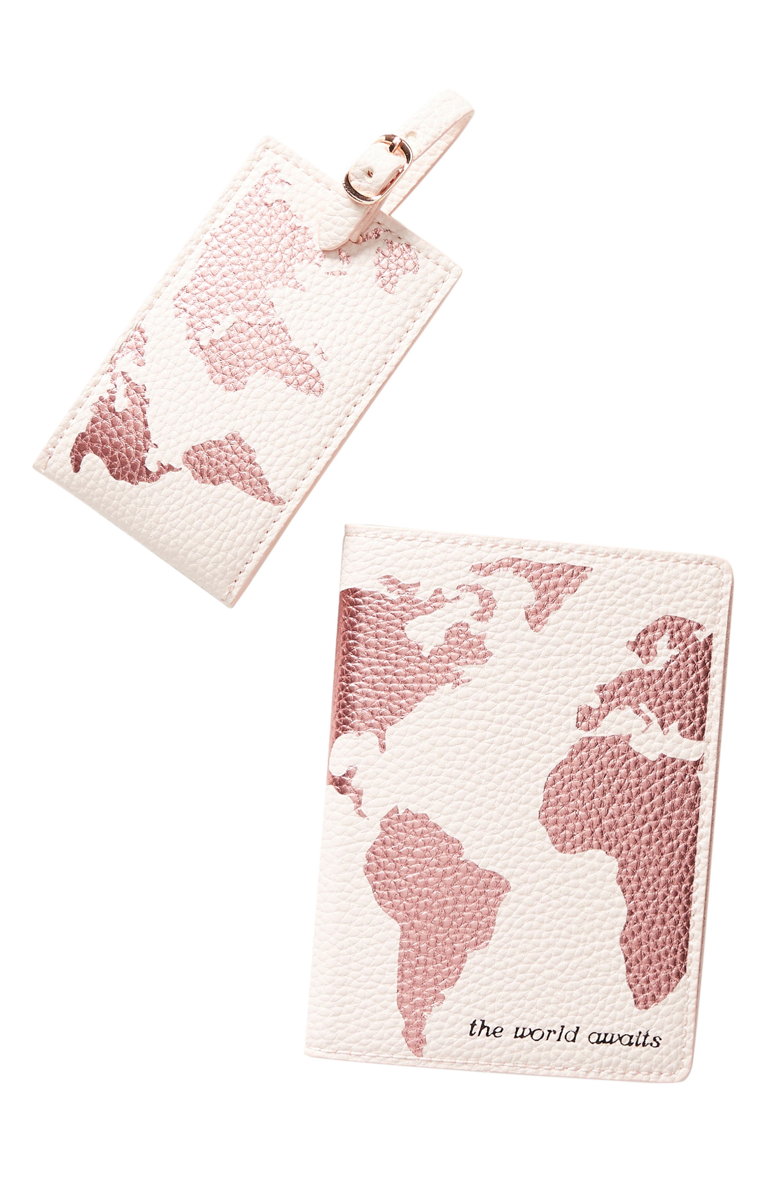 Anthropologie Home Anthropologie Luggage Tag & Passport Cover Set, Alternate, color, 
