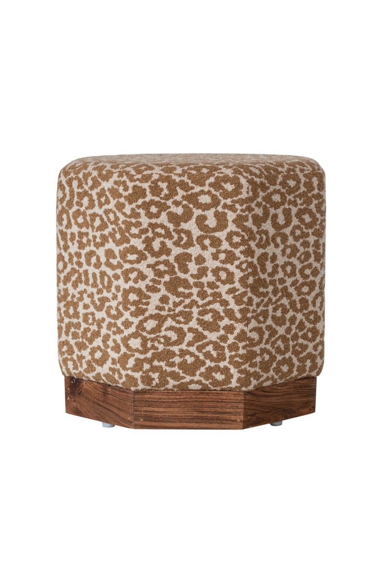Storied Home Stool / Ottoman with Base, Main, color, Brown