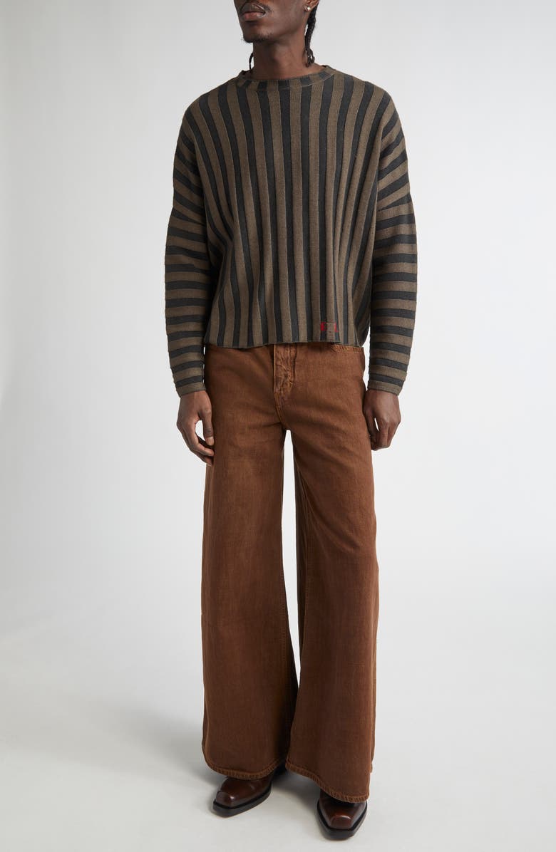 Eckhaus Latta Keyboard Stripe Merino Wool Sweater, Alternate, color, 