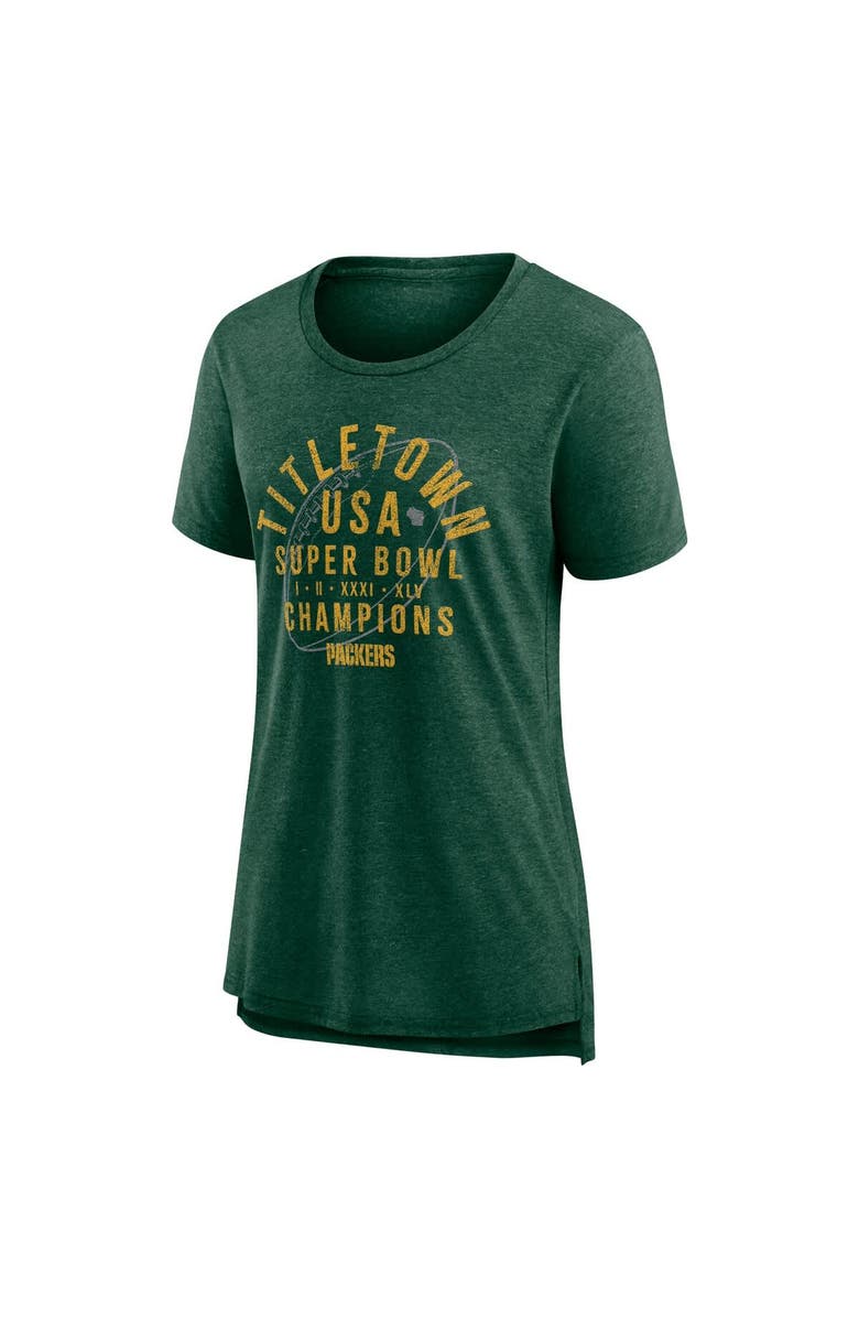 Nike Women's Nike Green Green Bay Packers Vintage Graphic Tri-Blend Scoop Neck T-Shirt, Alternate, color, 