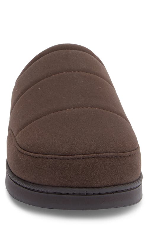 Nordstrom Rack Keller Faux Shearling Lined Quilted Clog Slipper In Brown