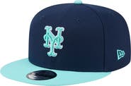 New Era Men's New Era Navy/Turquoise New York Mets Two-Tone Color Pack 9FIFTY Snapback Hat