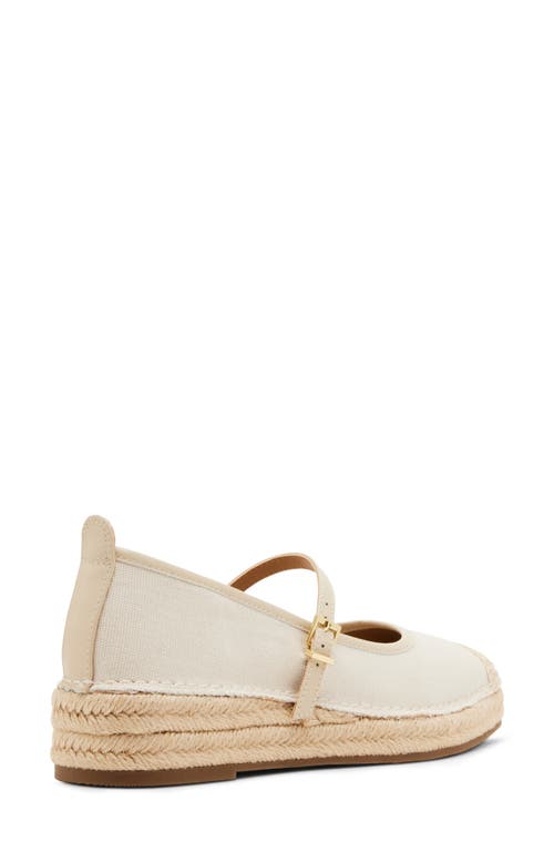 Blondo Hanah Waterproof Espadrille Mary Jane Flat In Bone Fabric