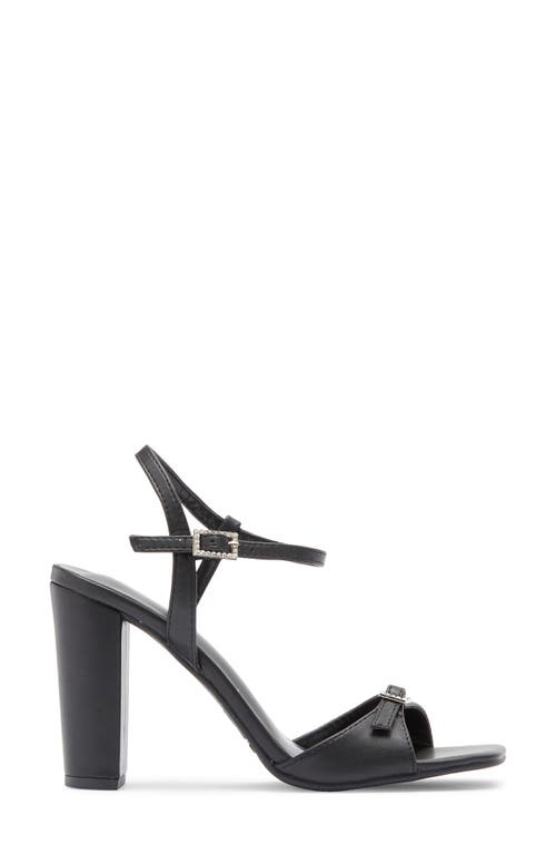 Top Guy Shoes Celeste Block Heel Sandal In Black Pu