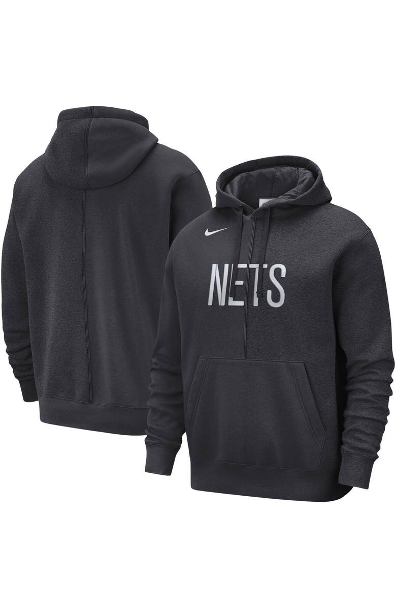 Nike Men's Nike Anthracite Brooklyn Nets Courtside Versus Stitch Split Pullover Hoodie, Main, color, Anthracite