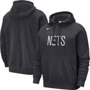Nike Men's Nike Anthracite Brooklyn Nets Courtside Versus Stitch Split Pullover Hoodie