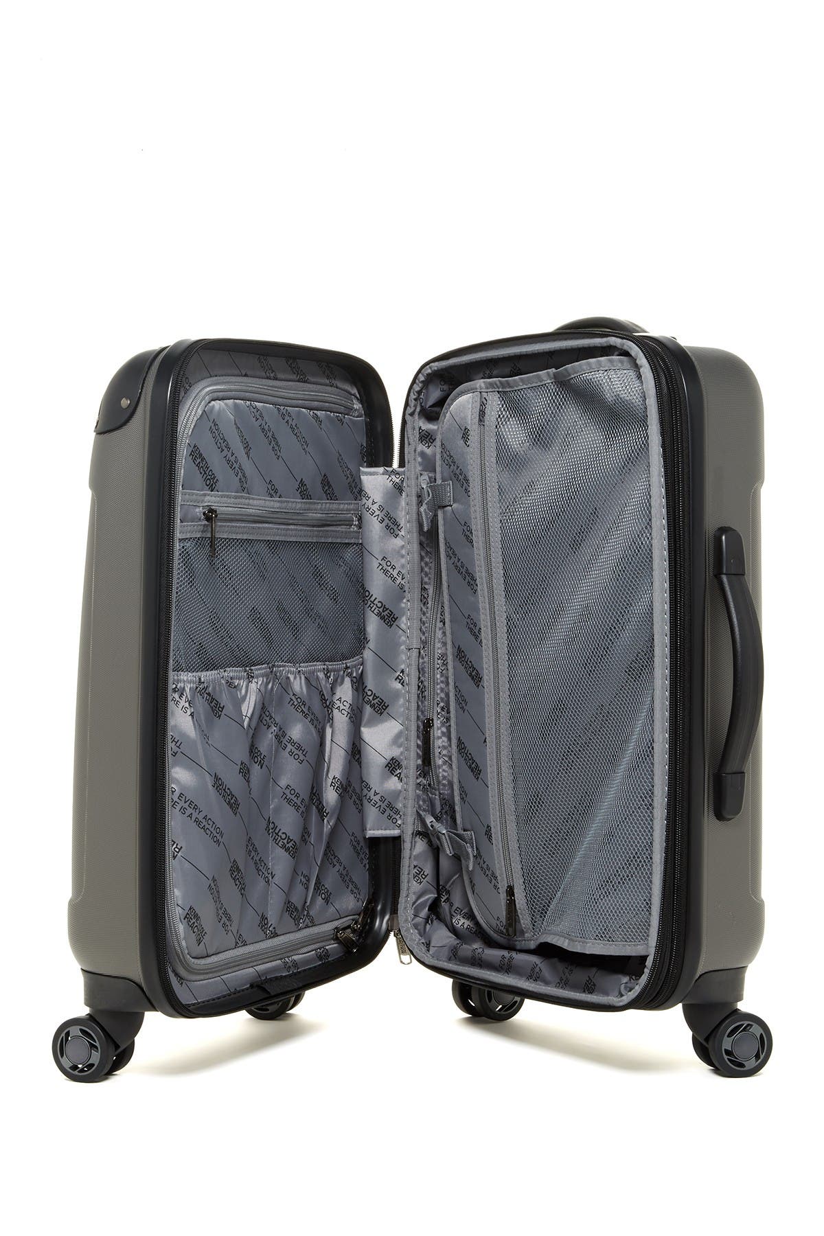 Kenneth Cole Reaction Renegade 20” Lightweight Hardside Expandable Carry-On Luggage, Alternate, color, Silver