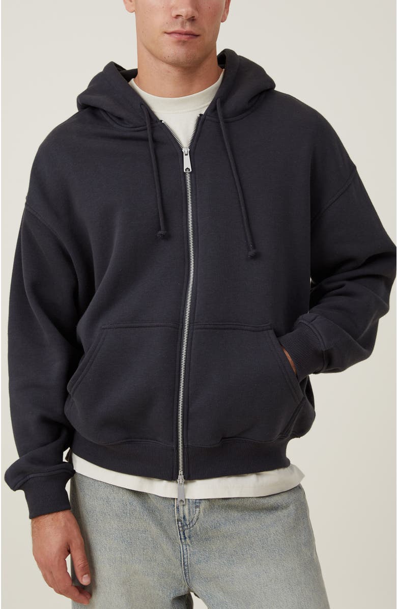 Cotton On Men's Box Fit Zip Up Hoodie, Main, color,