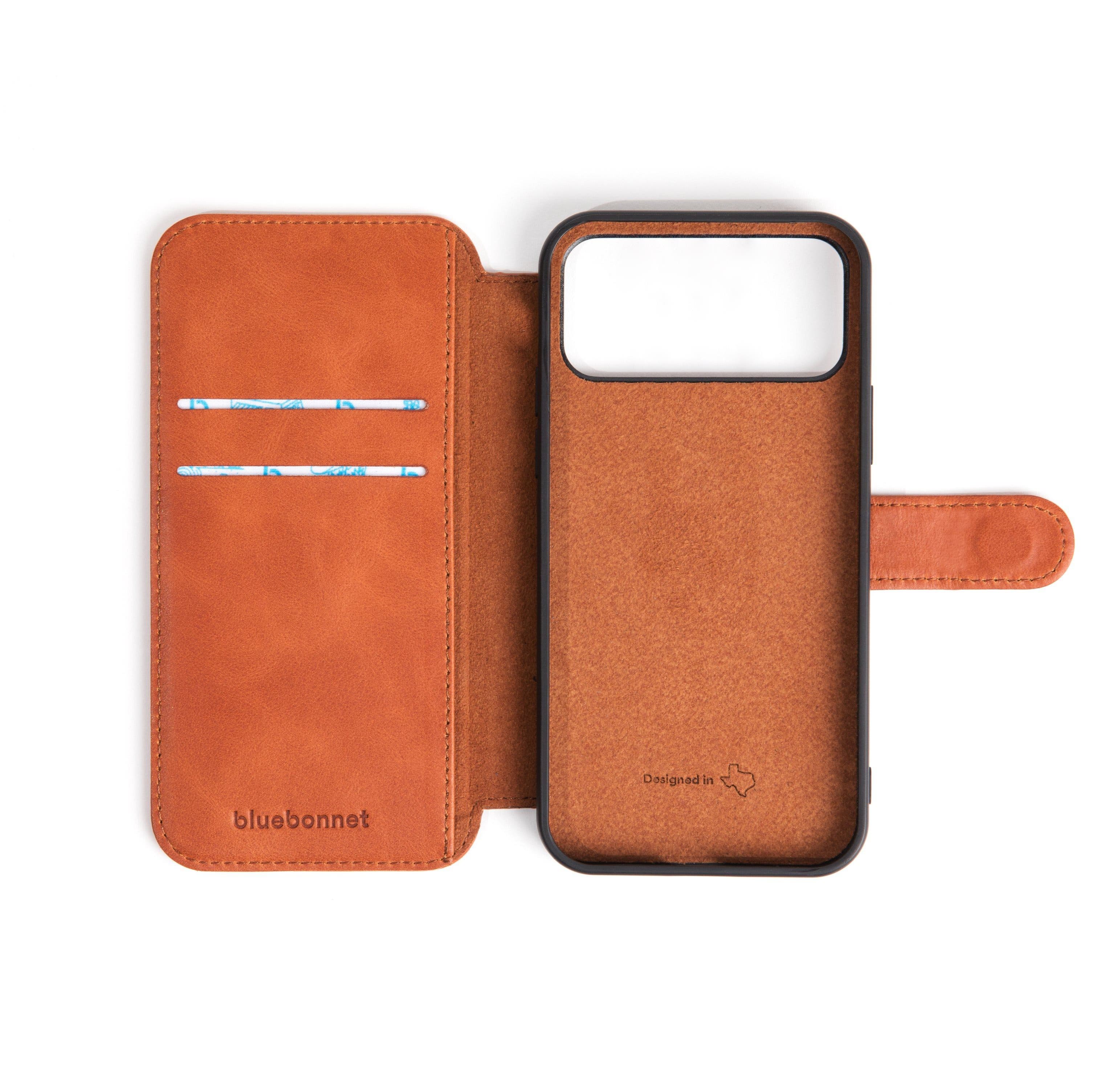 Bluebonnet The Executive Leather Folio Case for iPhone 18 Pro Max