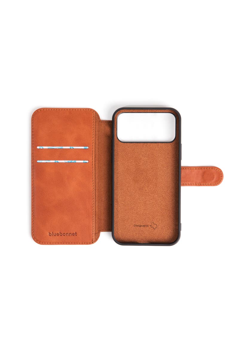 The Executive Leather iPhone 17 Pro Max Folio Case, Alternate, color, Tuscan Tan