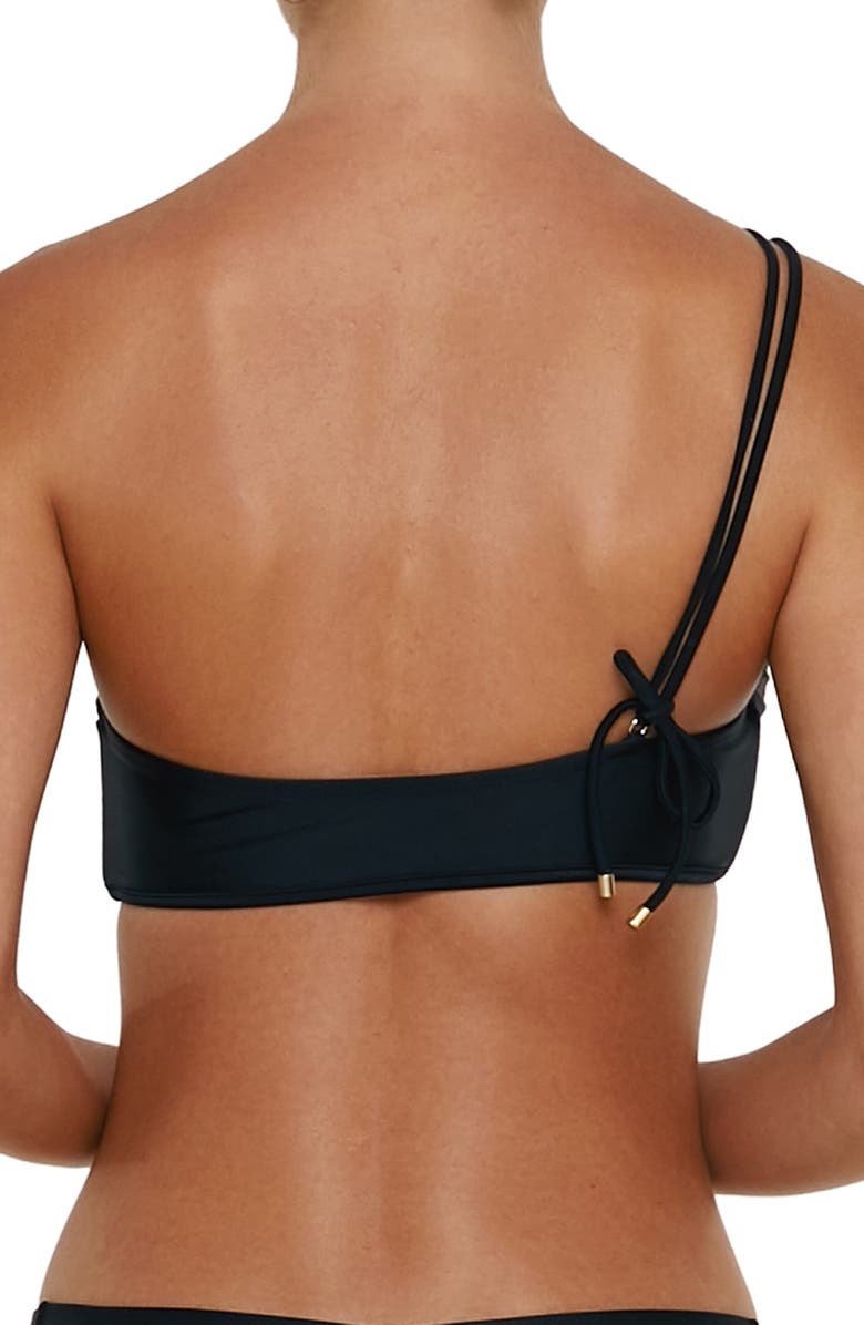 ViX Paula Hermanny ViX Swimwear Rai One-Shoulder Bikini Top, Alternate, color, Black