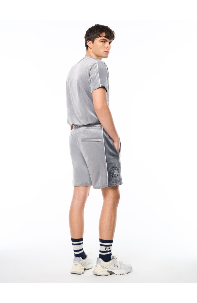 Sergio Tacchini Cresta Velour Short, Alternate, color, Sleet